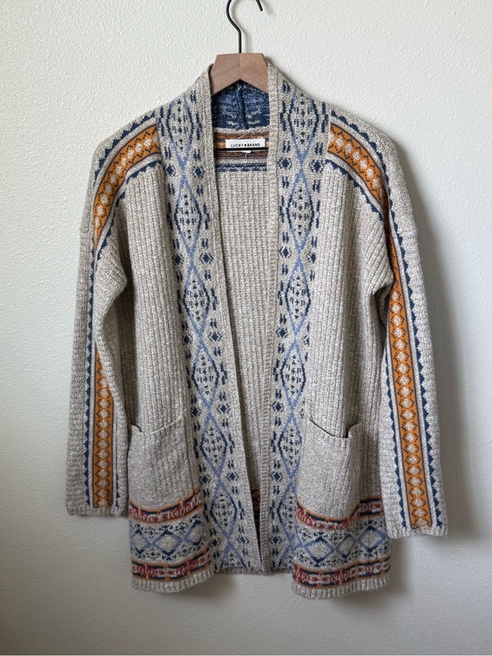 Lucky Brand Sweaters - Lucky Brand Fair Isle Open-Front Cardigan